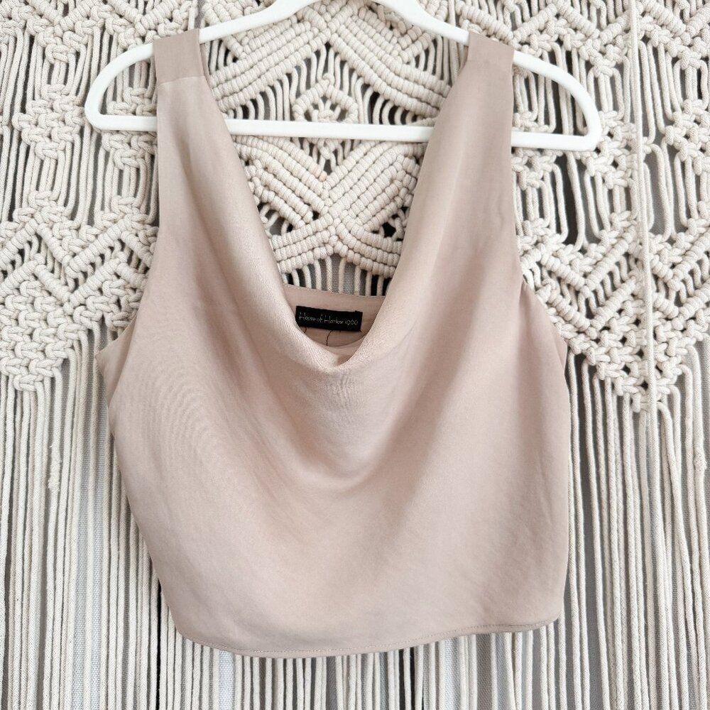 House of Harlow Champagne Cowl Neck Tank Top Estimated Medium